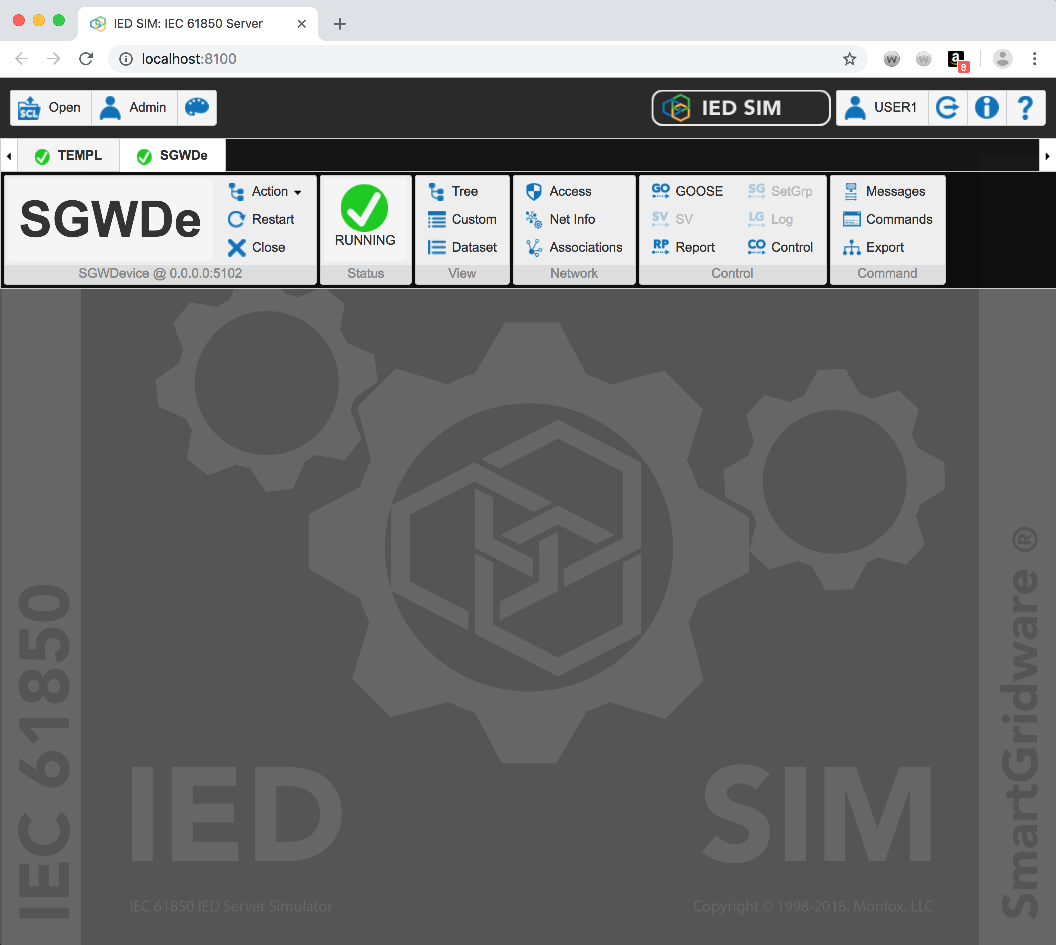 IEDSim Control Panel