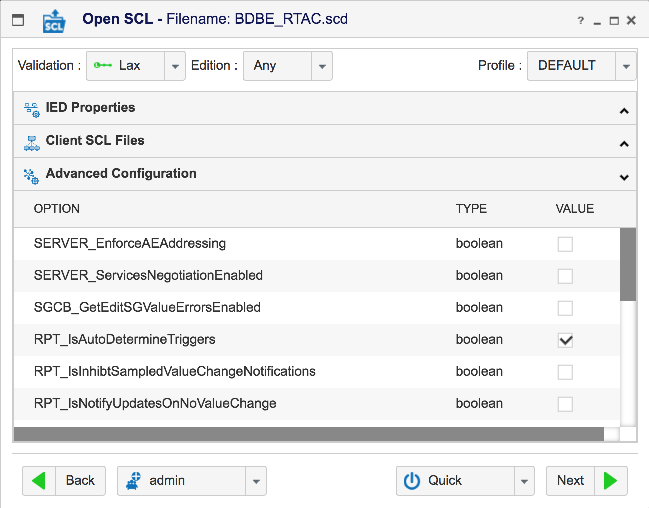 OpenSCL Advanced Config